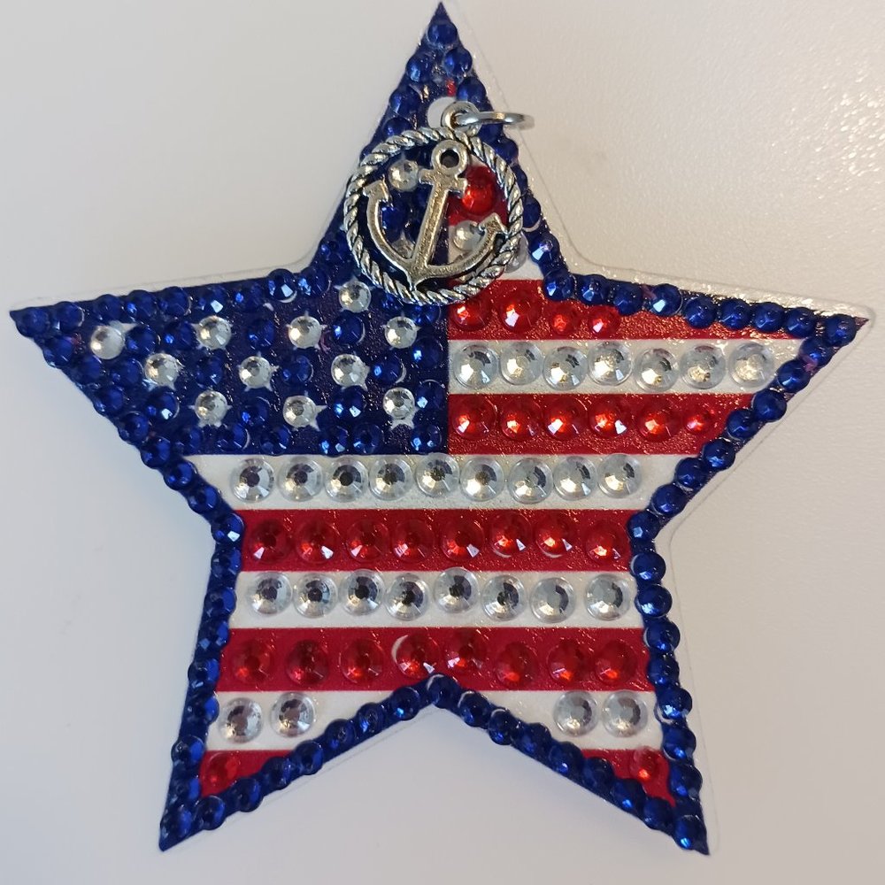 Patriotic star magnet navy anchor